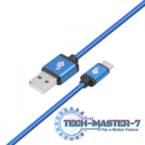 Kabel USB-USB C 1.5m niebieski sznurek premium Kabel USB-USB C 1.5m niebieski sznurek premium