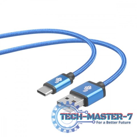 Kabel USB-USB C 1.5m niebieski sznurek premium Kabel USB-USB C 1.5m niebieski sznurek premium