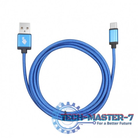 Kabel USB-USB C 1.5m niebieski sznurek premium Kabel USB-USB C 1.5m niebieski sznurek premium