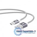 Kabel USB-USB C 1.5m szary sznurek premium