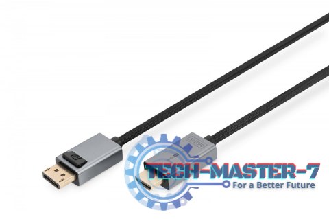 Kabel adapter DisplayPort - HDMI 4K 30Hz DP/HDMI M/M 3m Kabel adapter DisplayPort - HDMI 4K 30Hz DP/HDMI M/M 3m