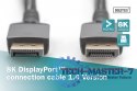 Kabel połączeniowy PREMIUM DisplayPort 8K60Hz UHD DP/DP M/M 2m Czarny
