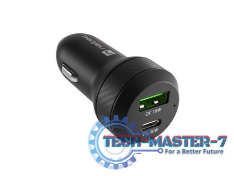 Ładowarka samochodowa Coney 1x USB 1x USB-C QC 3.0 48W Czarna Ładowarka samochodowa Coney 1x USB 1x USB-C QC 3.0 48W Czarna