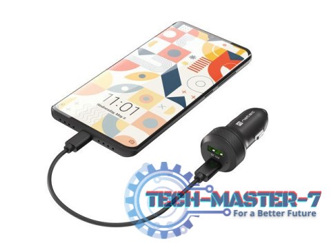 Ładowarka samochodowa Coney 1x USB 1x USB-C QC 3.0 48W Czarna Ładowarka samochodowa Coney 1x USB 1x USB-C QC 3.0 48W Czarna