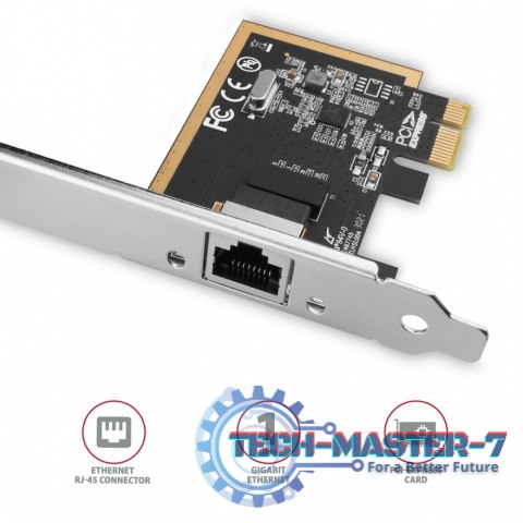 PCEE-GRF Karta sieciowa PCIe 1x Gigabit Ethernet port RJ-45 Realtek SP & LP PCEE-GRF Karta sieciowa PCIe 1x Gigabit Ethernet port RJ-45 Realtek SP & LP