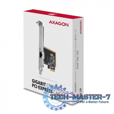 PCEE-GRF Karta sieciowa PCIe 1x Gigabit Ethernet port RJ-45 Realtek SP & LP PCEE-GRF Karta sieciowa PCIe 1x Gigabit Ethernet port RJ-45 Realtek SP & LP