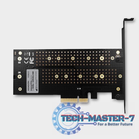 PCEM2-D Adapter wewnętrzny PCIe x4, 1x M.2 NVMe M-key + 1x SATA B-key slot, SP & LP PCEM2-D Adapter wewnętrzny PCIe x4, 1x M.2 NVMe M-key + 1x SATA B-key slot, SP & LP