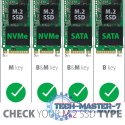 PCEM2-D Adapter wewnętrzny PCIe x4, 1x M.2 NVMe M-key + 1x SATA B-key slot, SP & LP