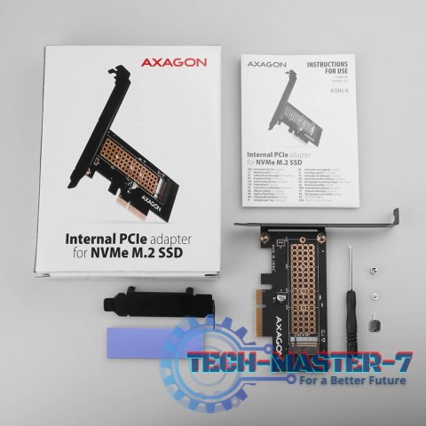 PCEM2-N Adapter wewnetrzny PCIe x4, 1x M.2 NVMe M-key slot, SP & LP PCEM2-N Adapter wewnetrzny PCIe x4, 1x M.2 NVMe M-key slot, SP & LP