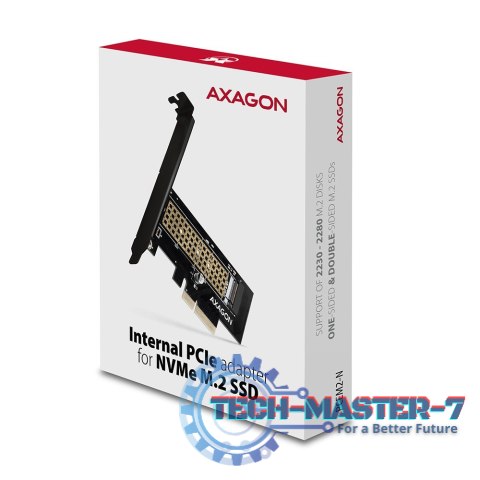 PCEM2-N Adapter wewnetrzny PCIe x4, 1x M.2 NVMe M-key slot, SP & LP PCEM2-N Adapter wewnetrzny PCIe x4, 1x M.2 NVMe M-key slot, SP & LP
