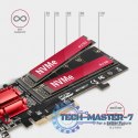 PCEM2-ND Kontroler PCIe x 8, 2x slot M.2 NVMe M-key RAID wsparcie dla płyt bez bifurkacji, w zestawie, SP & LP