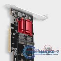 PCEM2-ND Kontroler PCIe x 8, 2x slot M.2 NVMe M-key RAID wsparcie dla płyt bez bifurkacji, w zestawie, SP & LP
