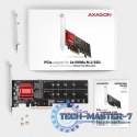 PCEM2-ND Kontroler PCIe x 8, 2x slot M.2 NVMe M-key RAID wsparcie dla płyt bez bifurkacji, w zestawie, SP & LP