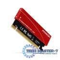 PCEM2-S Adapter wewnętrzny PCIe x16, 1x M.2 NVMe M-key slot aluminiowa osłona