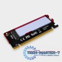 PCEM2-S Adapter wewnętrzny PCIe x16, 1x M.2 NVMe M-key slot aluminiowa osłona