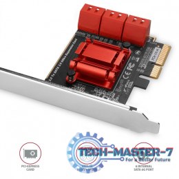 PCES-SA6 Kontroler PCIe 6x wewnętrzny port SATA 6G, ASM1166, SP & LP