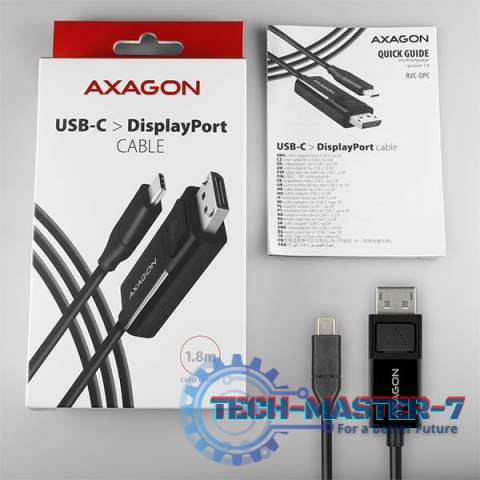 RVC-DPC Konwerter/kabel USB-C -> DisplayPort 1,8m, 4K/60HZ RVC-DPC Konwerter/kabel USB-C -> DisplayPort 1,8m, 4K/60HZ