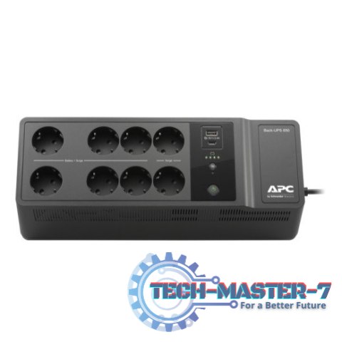 Zasilacz BE850G2-GR 850VA, 230V, porty ładowania USB typu C i A, 8 gniazd Schuko CEE 7 (2 przepięcia) Zasilacz BE850G2-GR 850VA, 230V, porty ładowania USB typu C i A, 8 gniazd Schuko CEE 7 (2 przepięcia)