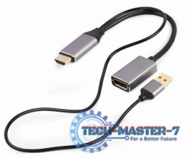 Adapter HDMI do DP 4K 60Hz USB-A powered