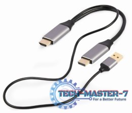 Adapter HDMI do DP 4K M 60Hz USB-A powered