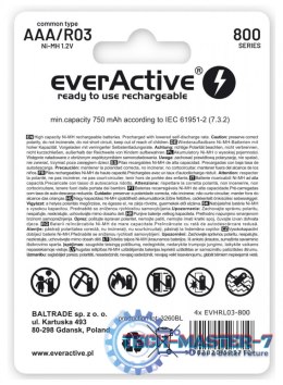 Akumulatory R03/AAA 800 mAH blister 2 szt. technologia Ready To Use
