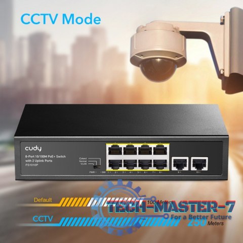Przełącznik FS1010P 8xFE PoE+ 120W Przełącznik FS1010P 8xFE PoE+ 120W