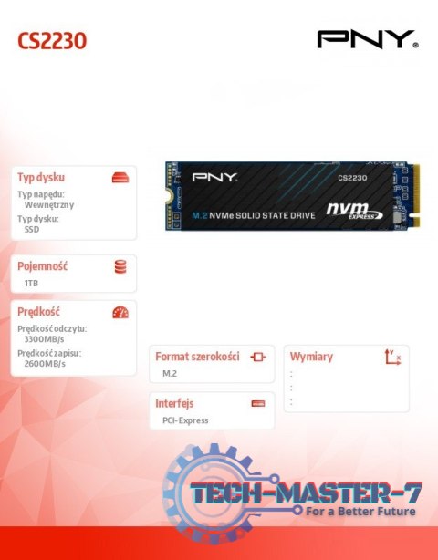 Dysk SSD 1TB M.2 2280 CS2230 M280CS2230-1TB-RB Dysk SSD 1TB M.2 2280 CS2230 M280CS2230-1TB-RB