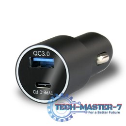 Ładowarka samochodowa CC-20Q USB QC3.0 oraz USB-C PD 36W
