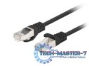 Patchcord kat.6 FTP 1m czarny 10-pak fluke passed