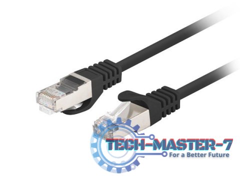 Patchcord kat.6 FTP 1m czarny 10-pak fluke passed