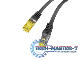 Patchcord kat.6a S/FTP LSZH CU 0.5m fluke passed czarny