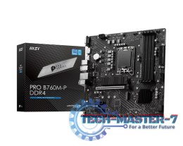 Płyta główna PRO B760M-P DDR4 s1700 4DDR4 DP/HDMI 2M.2 mATX