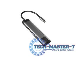 Stacja dokująca Multi Port Fowler Go USB-C - Hub 2x USB 3.0, HDMI 4K, USB-C PD, RJ45