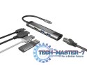 Stacja dokująca Multi Port Fowler Go USB-C - Hub 2x USB 3.0, HDMI 4K, USB-C PD, RJ45
