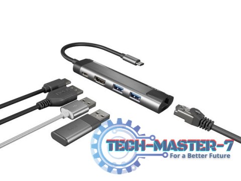 Stacja dokująca Multi Port Fowler Go USB-C - Hub 2x USB 3.0, HDMI 4K, USB-C PD, RJ45 Stacja dokująca Multi Port Fowler Go USB-C - Hub 2x USB 3.0, HDMI 4K, USB-C PD, RJ45
