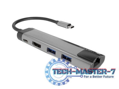 Stacja dokująca Multi Port Fowler Go USB-C - Hub 2x USB 3.0, HDMI 4K, USB-C PD, RJ45 Stacja dokująca Multi Port Fowler Go USB-C - Hub 2x USB 3.0, HDMI 4K, USB-C PD, RJ45