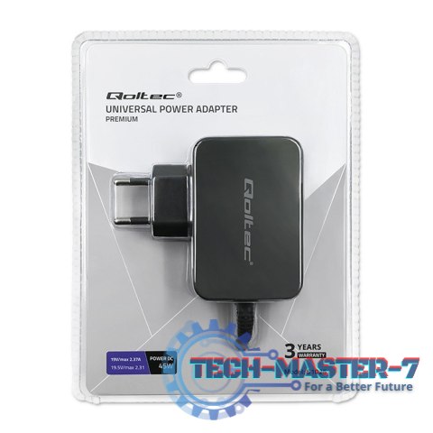 Uniwersalny zasilacz sieciowy 45W | 8 wtyczek Uniwersalny zasilacz sieciowy 45W | 8 wtyczek