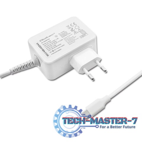 Zasilacz sieciowy 65W | 5-20.3V | 2-3.25A | USB typ C | PD | Biały Zasilacz sieciowy 65W | 5-20.3V | 2-3.25A | USB typ C | PD | Biały
