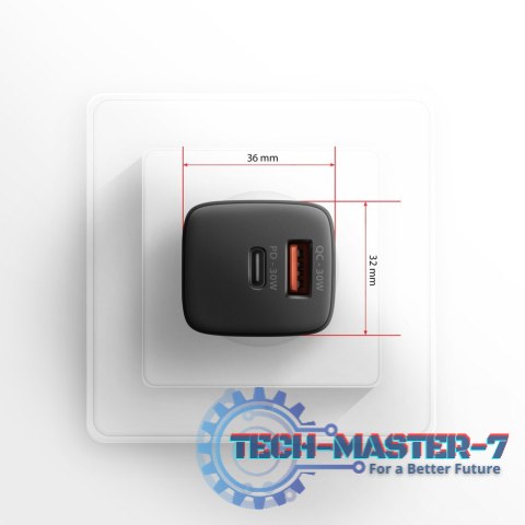 ACU-PQ30 Ładowarka sieciowa, PD & QC 30W, QC3.0,4.0/AFC/FCP/PPS/Apple, Czarna ACU-PQ30 Ładowarka sieciowa, PD & QC 30W, QC3.0,4.0/AFC/FCP/PPS/Apple, Czarna