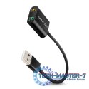 ADA-12 Zewnętrzna karta dzwiękowa USB 2.0 48kHz/16-bit stereo, metal, kabel USB-A 15 cm
