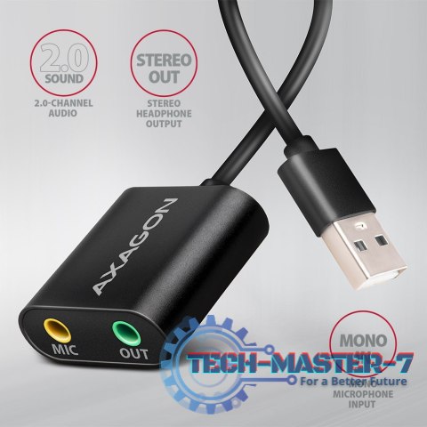 ADA-12 Zewnętrzna karta dzwiękowa USB 2.0 48kHz/16-bit stereo, metal, kabel USB-A 15 cm ADA-12 Zewnętrzna karta dzwiękowa USB 2.0 48kHz/16-bit stereo, metal, kabel USB-A 15 cm