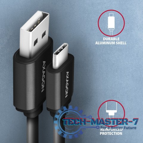 BUCM-AM10TB Kabel Twister USB-C - USB-A, 0,6m, USB 2.0, 2.4A, ALU, PVC Czarny BUCM-AM10TB Kabel Twister USB-C - USB-A, 0,6m, USB 2.0, 2.4A, ALU, PVC Czarny