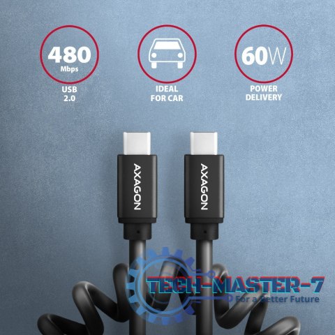 BUCM-CM10TB Kabel Twister USB-C - USB-C, 0,6m, USB 2.0, 3A, ALU, PVC Czarny BUCM-CM10TB Kabel Twister USB-C - USB-C, 0,6m, USB 2.0, 3A, ALU, PVC Czarny