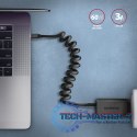 BUCM-CM10TB Kabel Twister USB-C - USB-C, 0,6m, USB 2.0, 3A, ALU, PVC Czarny