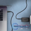 BUCM-CM30AB Kabel USB-C - USB-C 2.0, 3m, PD 60W, 3A, ALU, oplot, Czarny