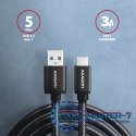 BUCM3-AM15AB Kabel USB-C - USB-A, 1.5m, USB 3.2 Gen 1 3A, ALU, oplot, czarny