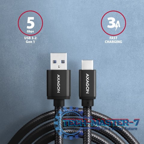 BUCM3-AM15AB Kabel USB-C - USB-A, 1.5m, USB 3.2 Gen 1 3A, ALU, oplot, czarny BUCM3-AM15AB Kabel USB-C - USB-A, 1.5m, USB 3.2 Gen 1 3A, ALU, oplot, czarny