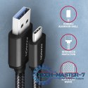 BUCM3-AM15AB Kabel USB-C - USB-A, 1.5m, USB 3.2 Gen 1 3A, ALU, oplot, czarny