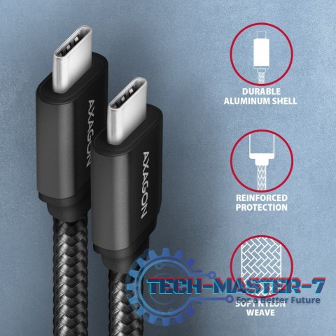 BUCM3-CM15AB Kabel USB-C - USB-C, 1.5m, PD 60W, 3A, ALU, oplot czarny BUCM3-CM15AB Kabel USB-C - USB-C, 1.5m, PD 60W, 3A, ALU, oplot czarny