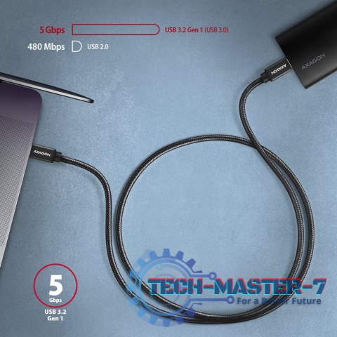 BUCM3-CM15AB Kabel USB-C - USB-C, 1.5m, PD 60W, 3A, ALU, oplot czarny BUCM3-CM15AB Kabel USB-C - USB-C, 1.5m, PD 60W, 3A, ALU, oplot czarny